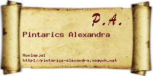 Pintarics Alexandra névjegykártya