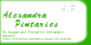 alexandra pintarics business card